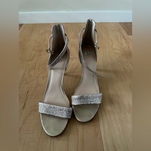 BP pink metallic heels